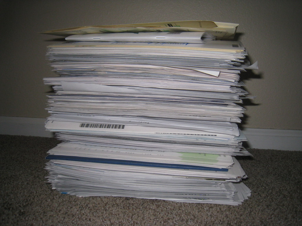 A bank statement and a pen