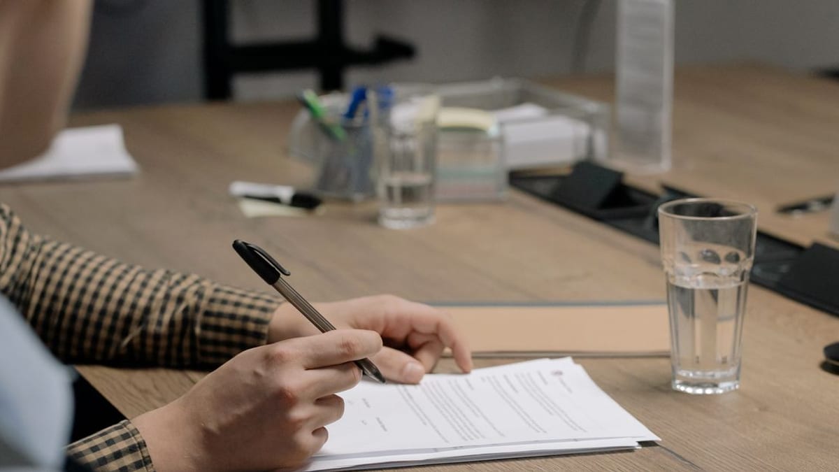 A retirement statement on a desk