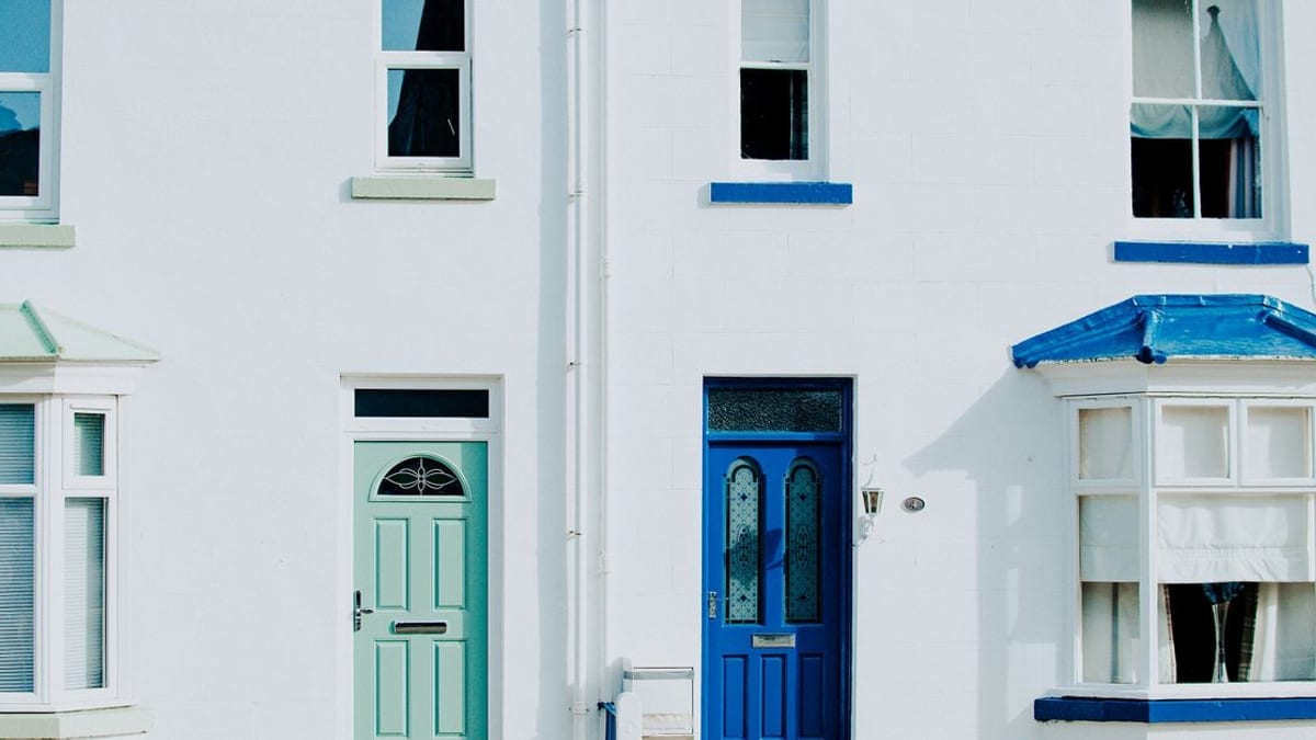 Front doors of adjoining houses