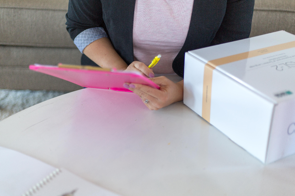 A clipboard with a checklist