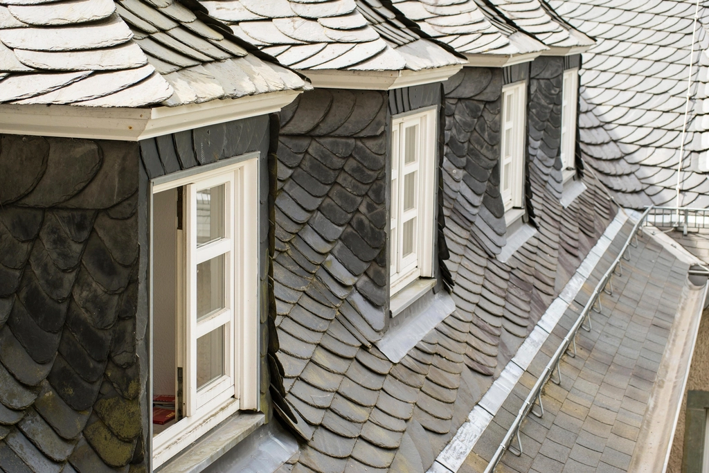 A house roof seen from outside