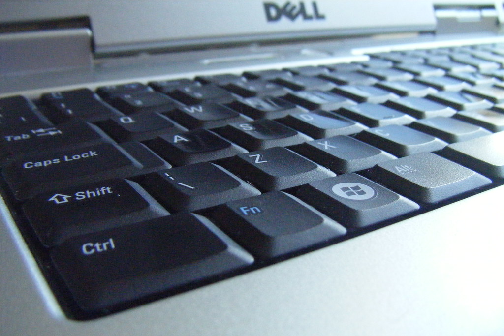 Tastatur eines Notebooks in Nahaufnahme