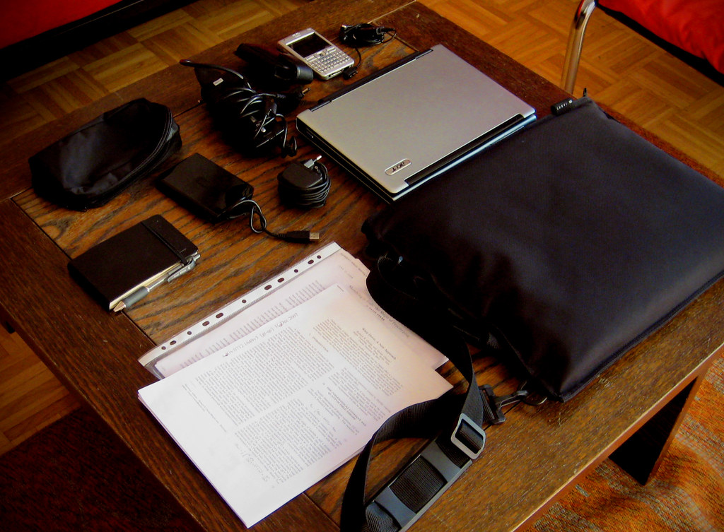 A folder of documents on a desk